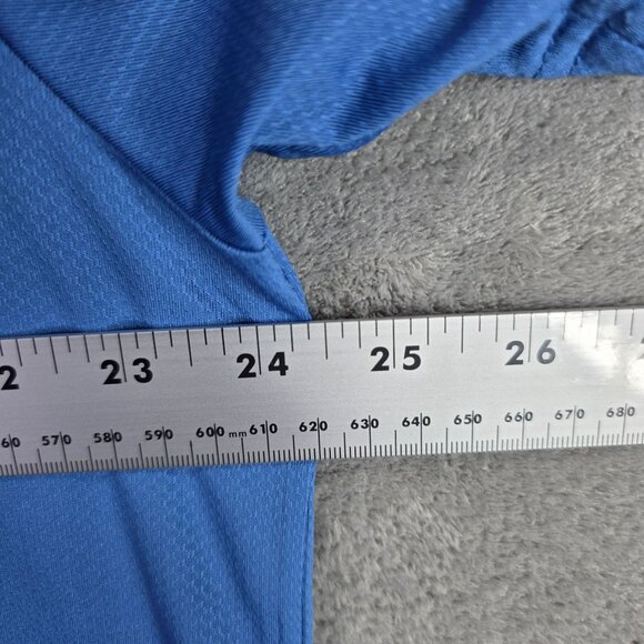 Mens Member's Mark Blue Performance Polo Shirt Short Sleeve Polyester Stretch XL - Picture 4 of 6